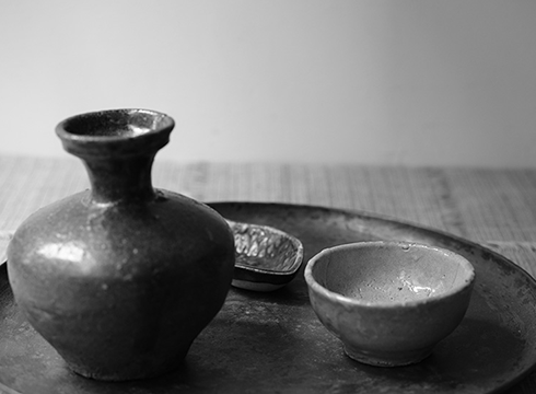 古伊万里など窯のモノクロ画像